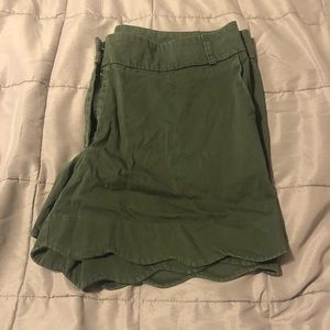 Olive shorts size 12